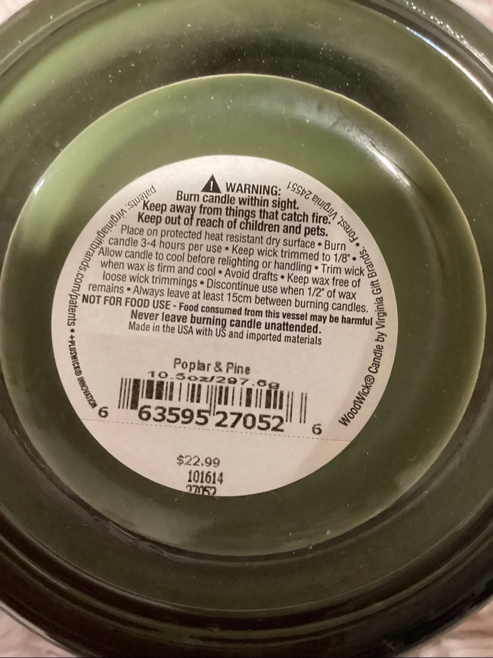 WoodWick Poplar & Pine Candle